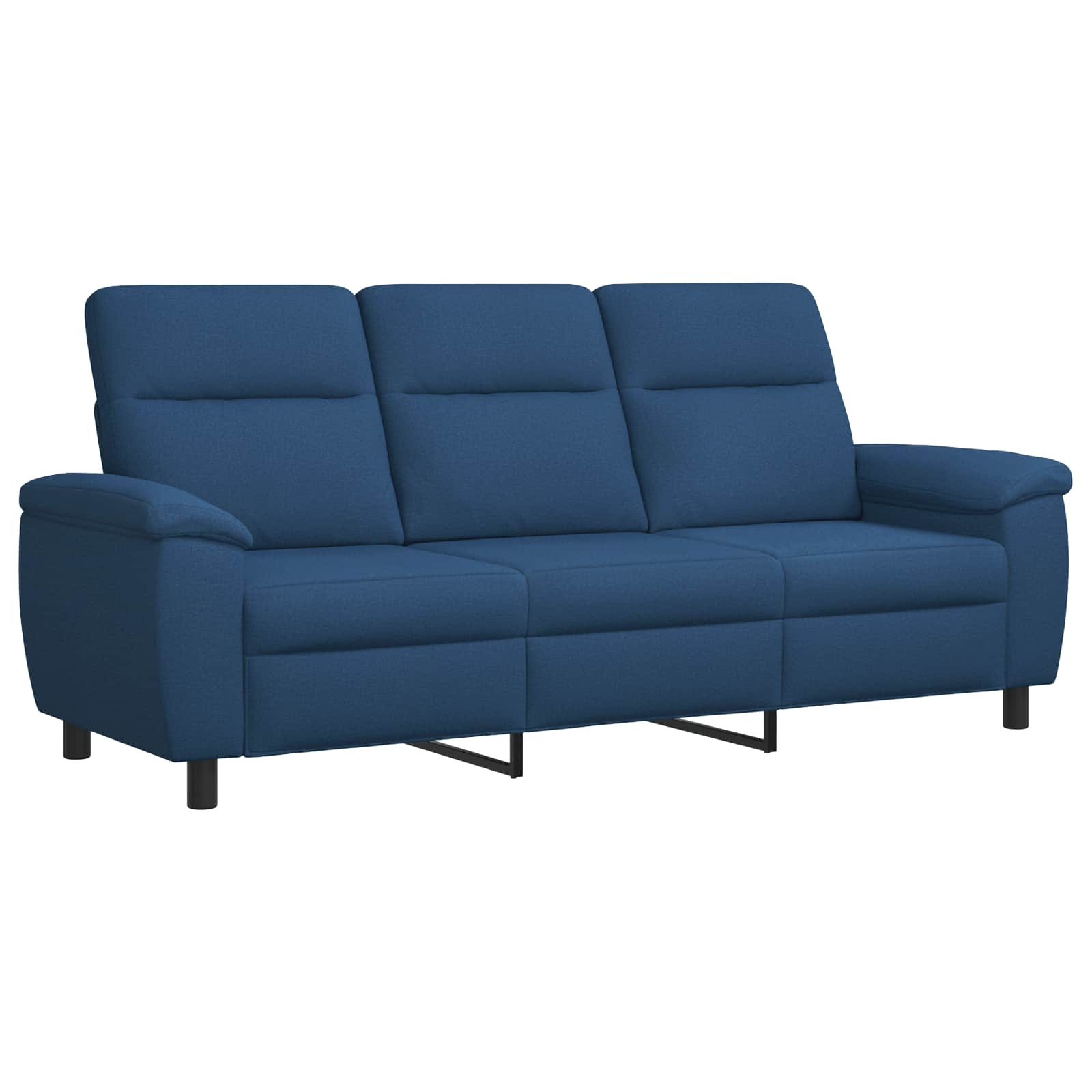 Bankstel 3 pcs Blauw Stof