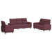 Bankstel 3 pcs Paars Stof