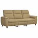 Bankstel 3 pcs Licht Bruin Stof