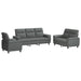 Bankstel 3 pcs Donkergrijs Stof