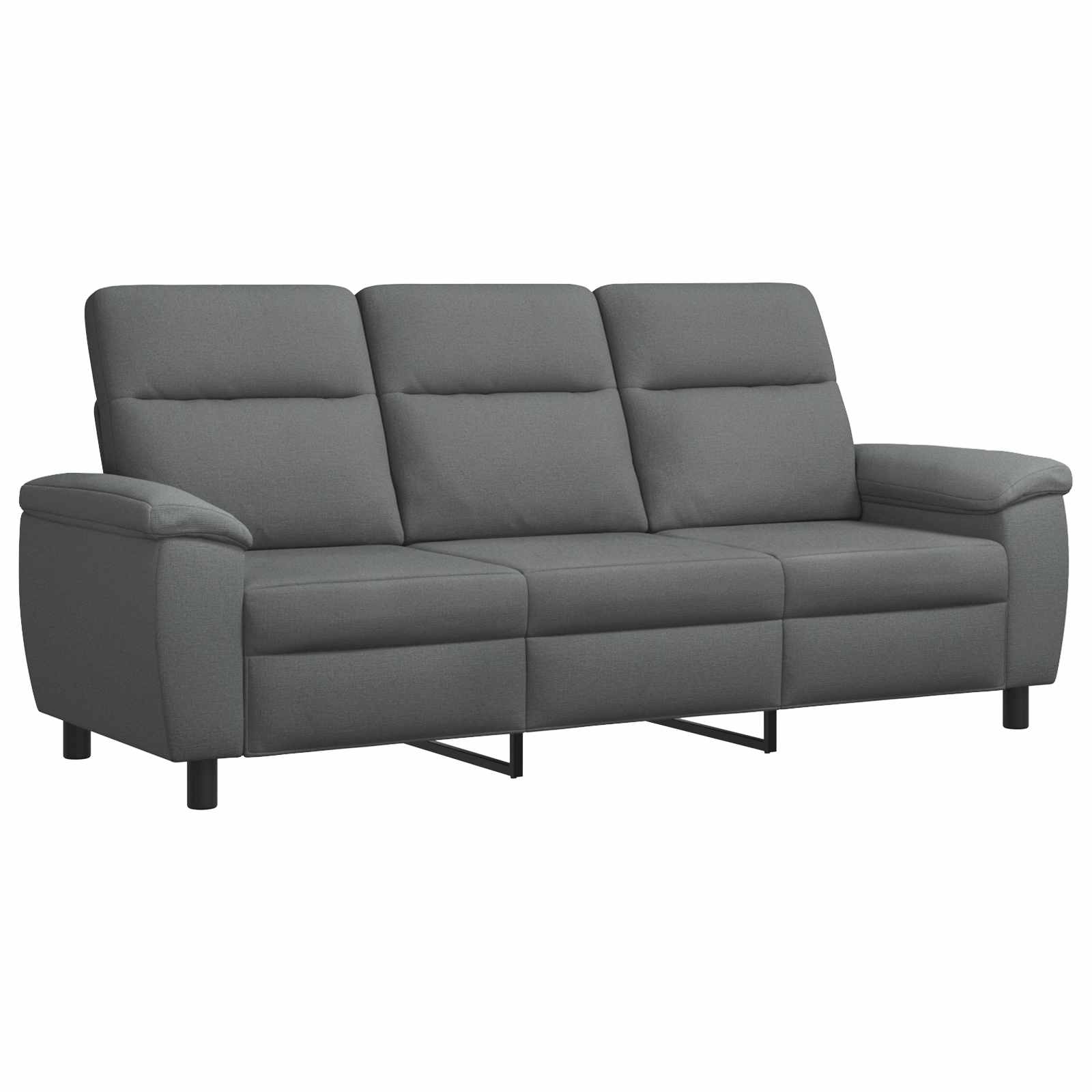 Bankstel 3 pcs Donkergrijs Stof