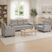 Bankstel 3 pcs Wolkengrijs Stof