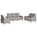 Bankstel 3 pcs Wolkengrijs Stof