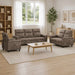Bankstel 3 pcs Lichtgrijs Nep Suede Leer