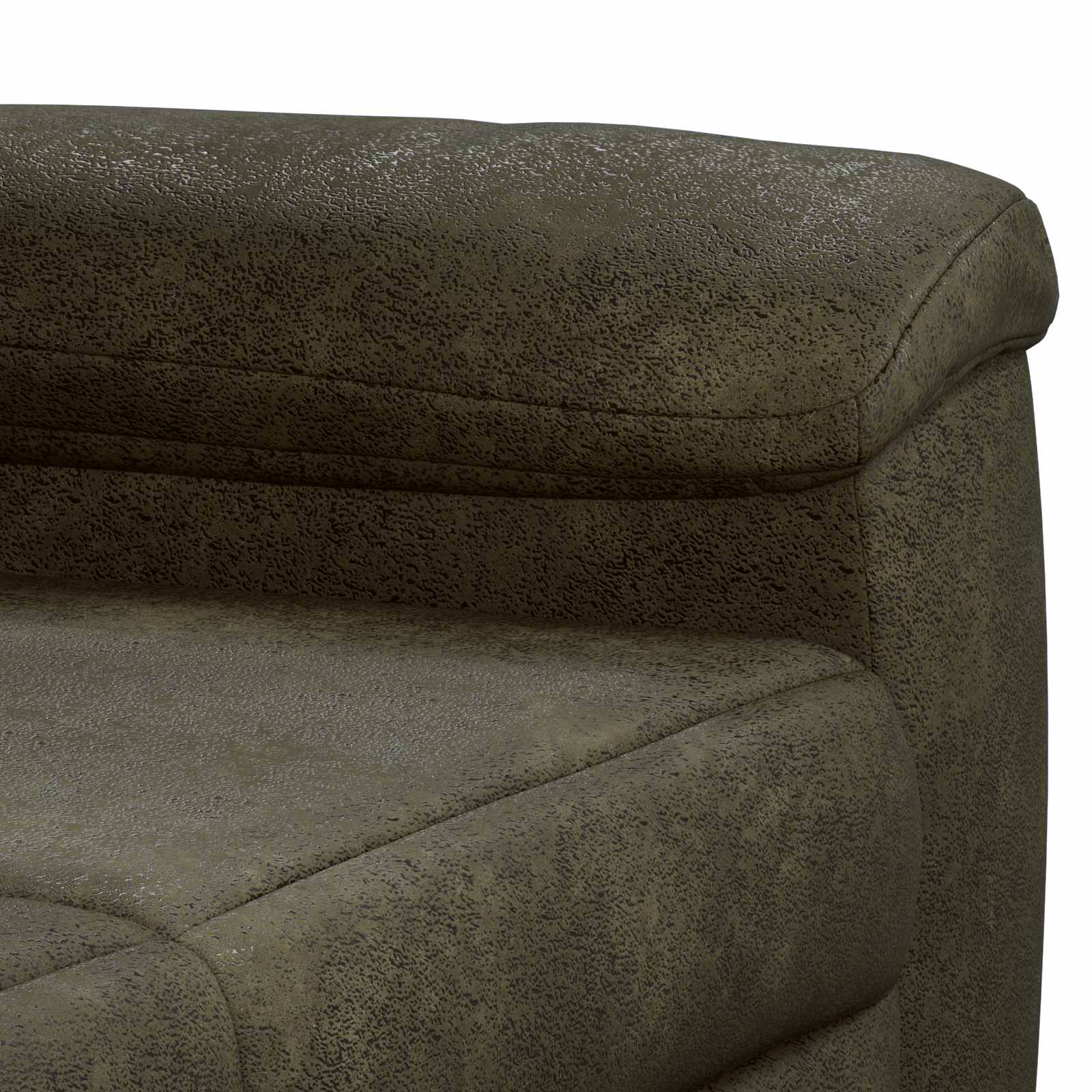 Bankstel 3 pcs Legergroen Nep Suede Leer