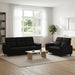 Bankstel 2 pcs Zwart Stof