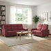 Bankstel 2 pcs Wijnrood Stof