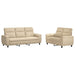 Bankstel 2 pcs Crèmekleurig Stof