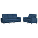 Bankstel 2 pcs Blauw Stof