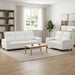 Bankstel 2 pcs Wit Stof