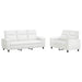 Bankstel 2 pcs Wit Stof