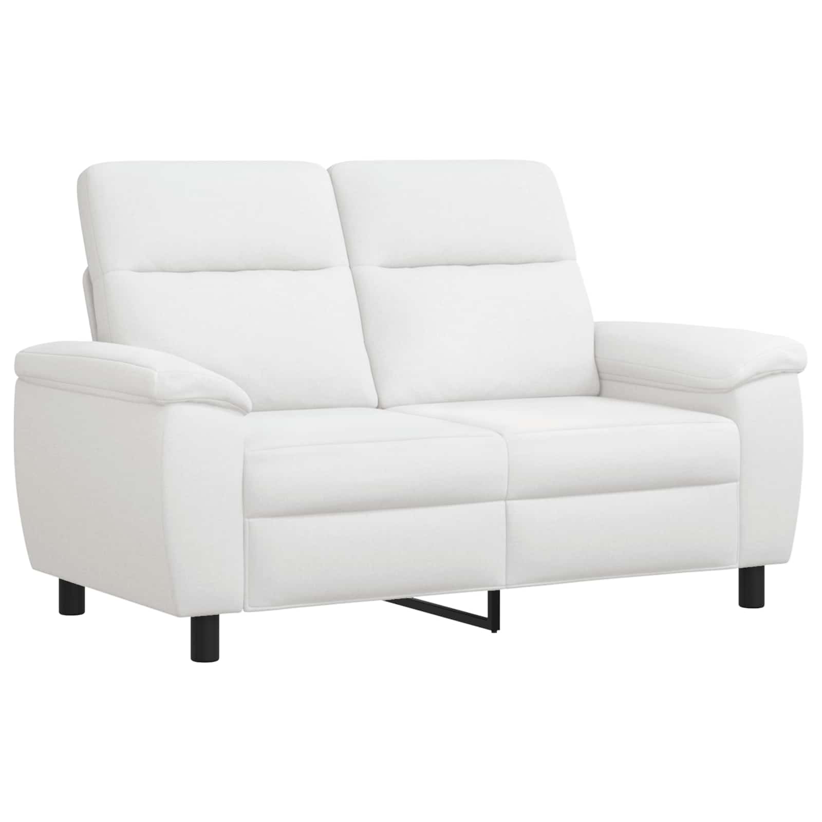 Bankstel 2 pcs Wit Stof