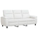 Bankstel 2 pcs Wit Stof