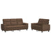 Bankstel 2 pcs Bruin Stof