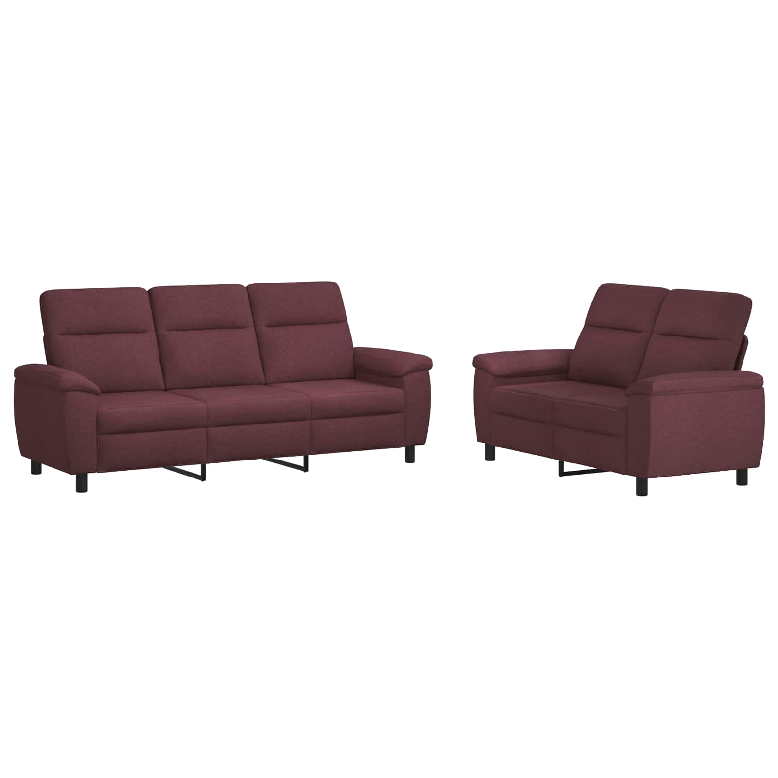 Bankstel 2 pcs Paars Stof