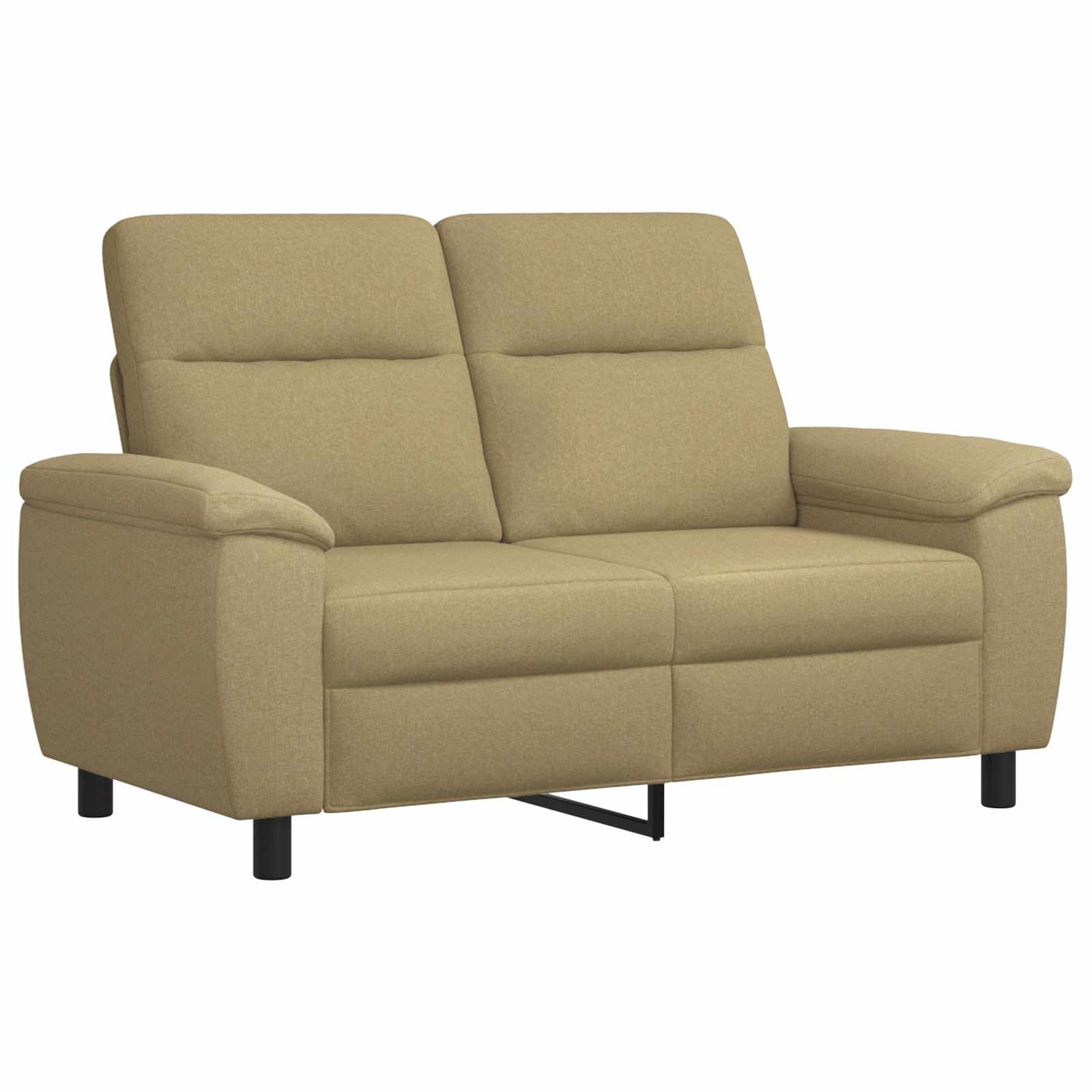 Bankstel 2 pcs Licht Bruin Stof