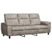 Bankstel 2 pcs Lichtgrijs Nep Suede Leer