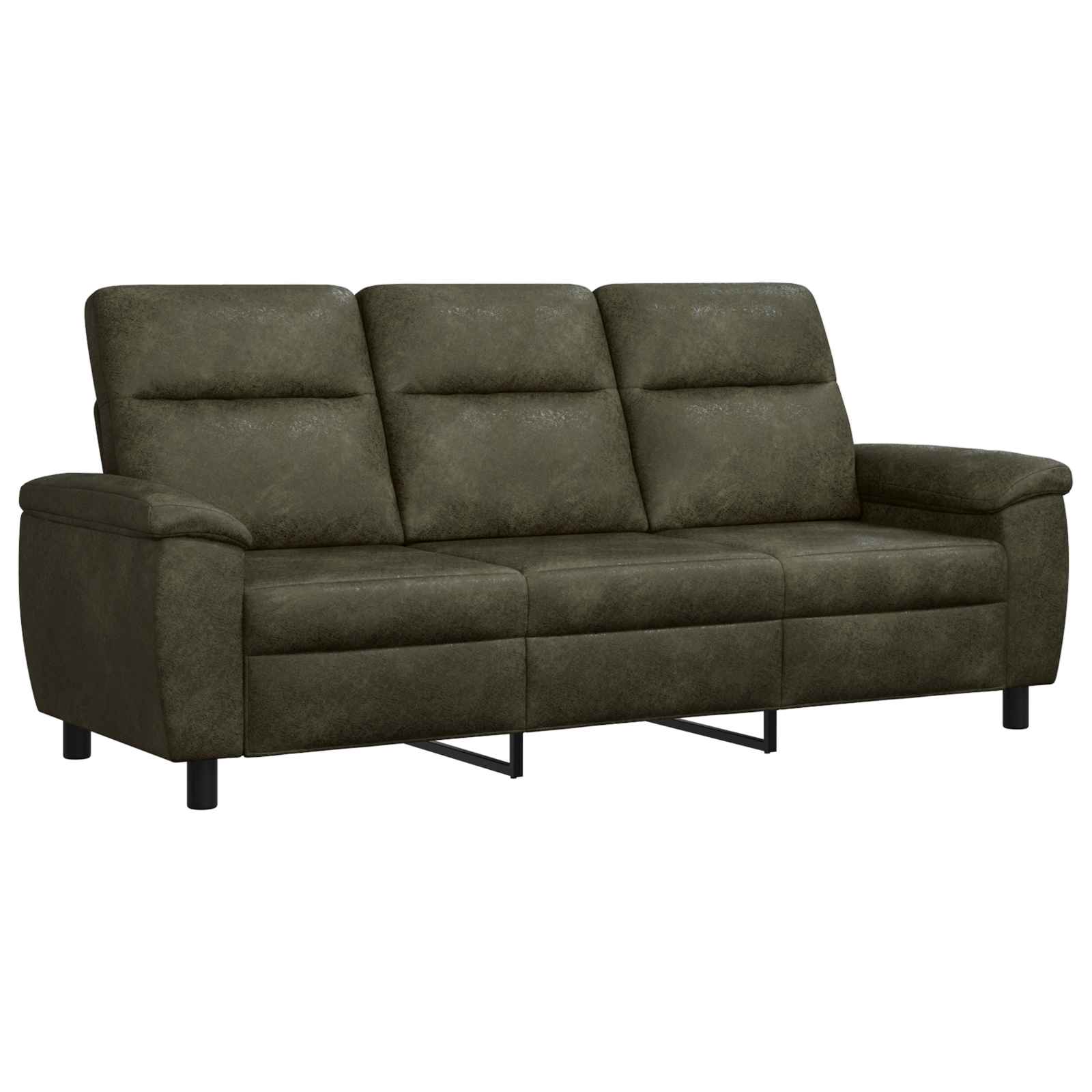 Bankstel 2 pcs Legergroen Nep Suede Leer