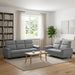Bankstel 2 pcs Lichtgrijs Stof