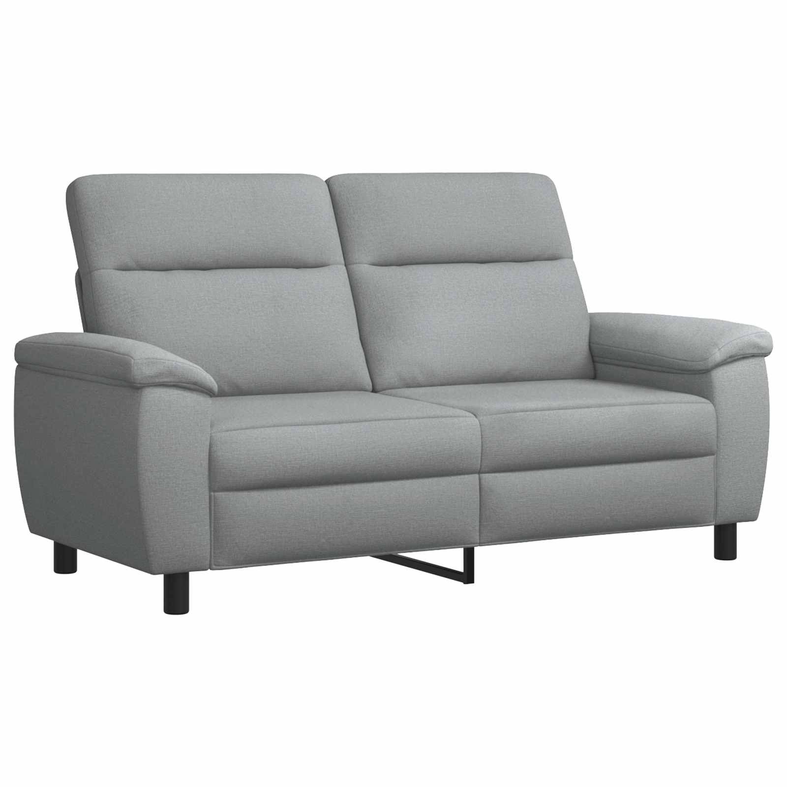 Bankstel 2 pcs Lichtgrijs Stof