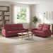 Bankstel 2 pcs Wijnrood Stof
