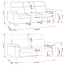 Bankstel 2 pcs Wijnrood Stof