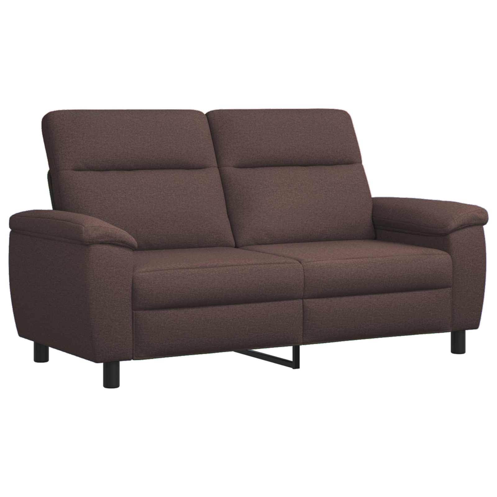 Bankstel 2 pcs Donkerbruin Stof