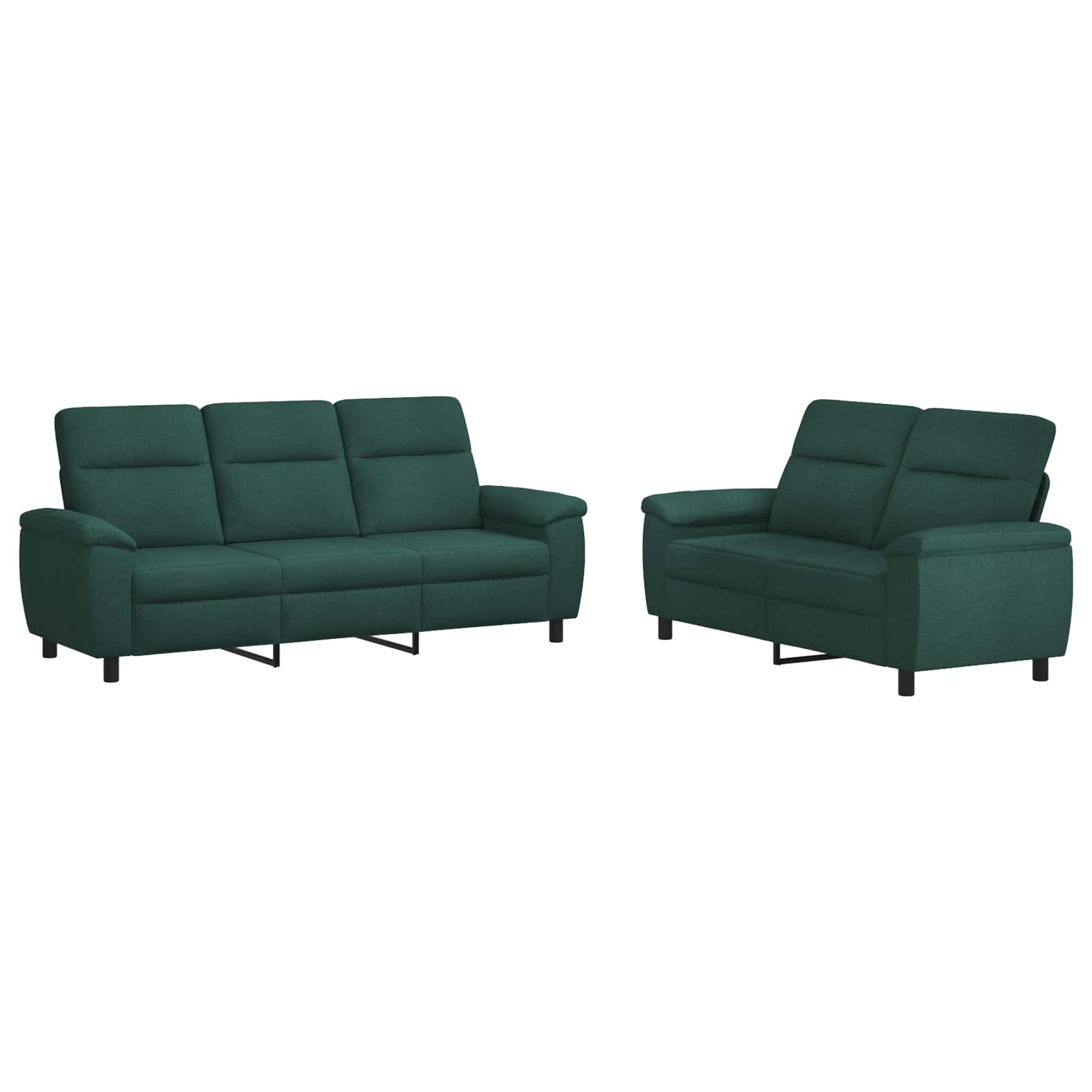 Bankstel 2 pcs Donkergroen Stof