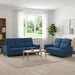 Bankstel 2 pcs Blauw Stof