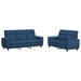 Bankstel 2 pcs Blauw Stof