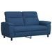 Bankstel 2 pcs Blauw Stof