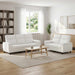 Bankstel 2 pcs Wit Stof
