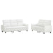 Bankstel 2 pcs Wit Stof