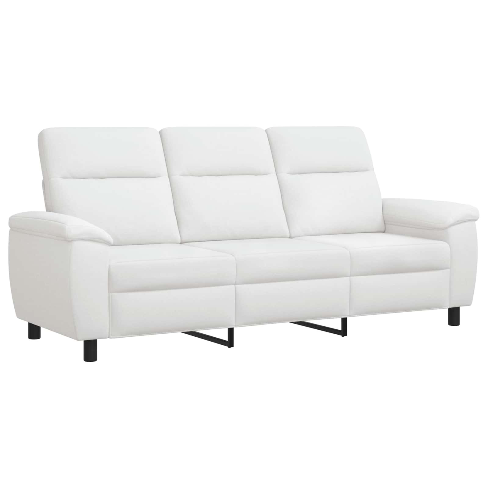 Bankstel 2 pcs Wit Stof