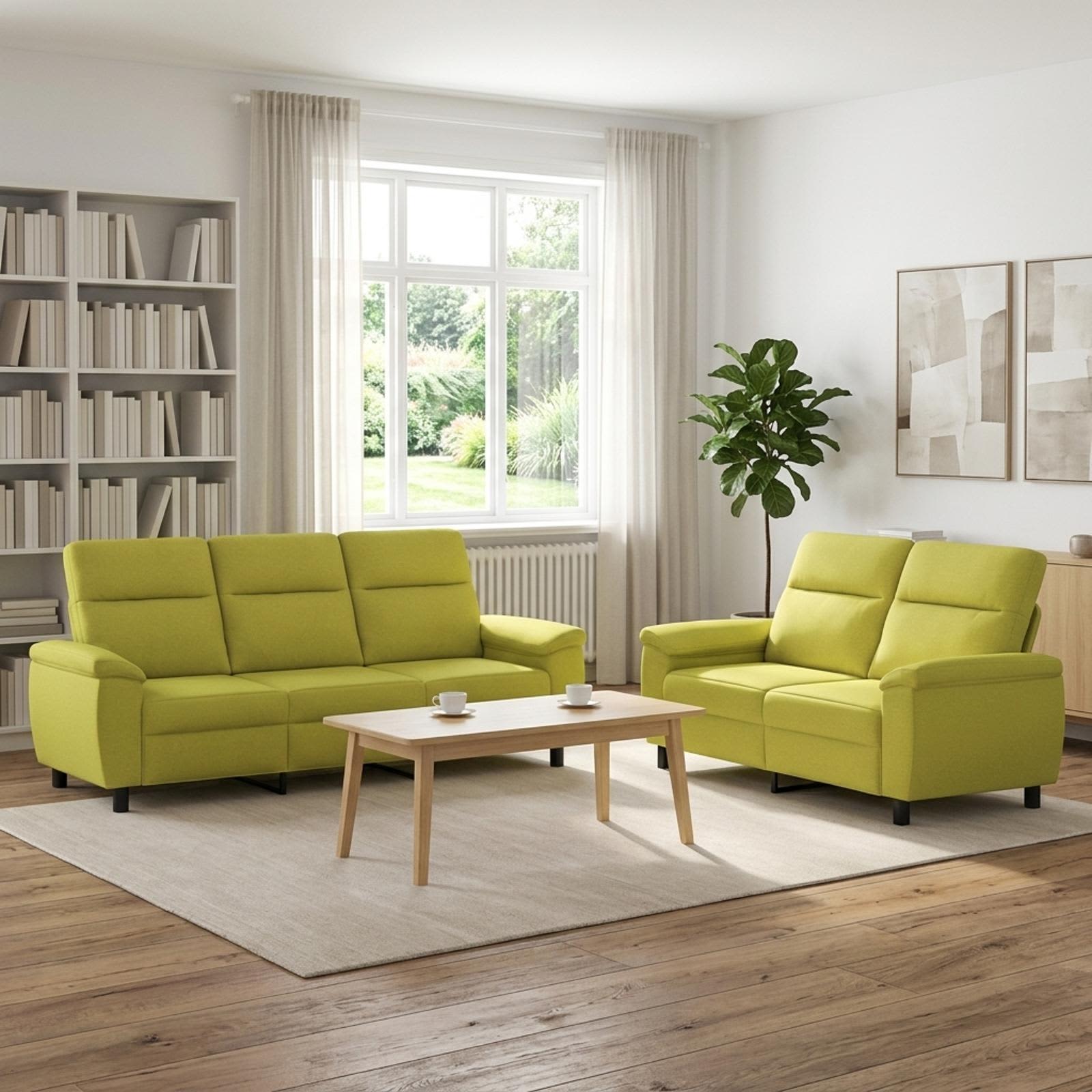 Bankstel 2 pcs Lichtgroen Stof