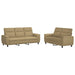 Bankstel 2 pcs Licht Bruin Stof