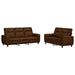 Bankstel 2 pcs Bruin Nep Suede Leer