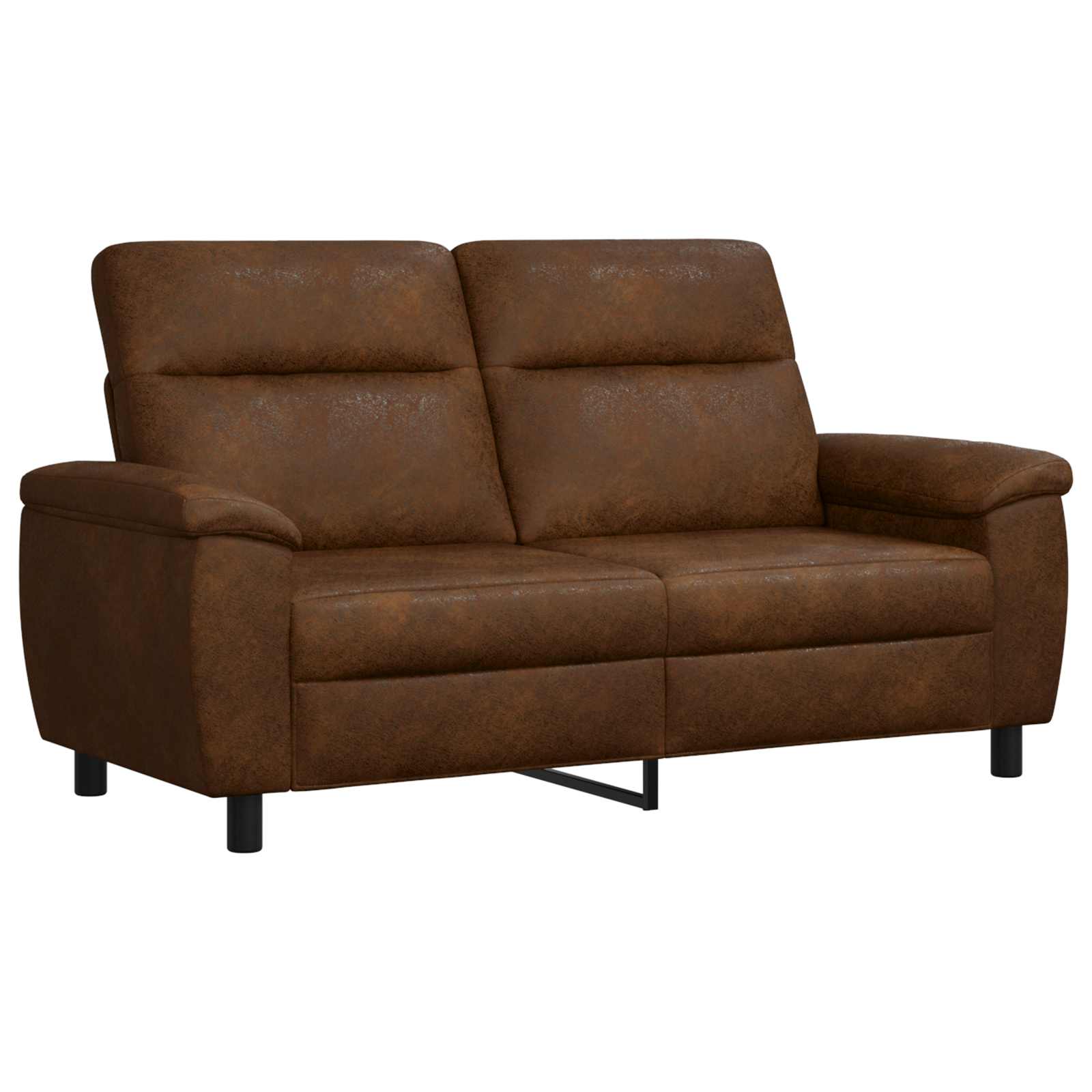 Bankstel 2 pcs Bruin Nep Suede Leer