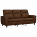 Bankstel 2 pcs Bruin Nep Suede Leer