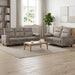 Bankstel 2 pcs Lichtgrijs Nep Suede Leer