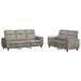 Bankstel 2 pcs Lichtgrijs Nep Suede Leer