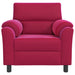 Bank Wijnrood 94 x 85 x 93 cm fluweel