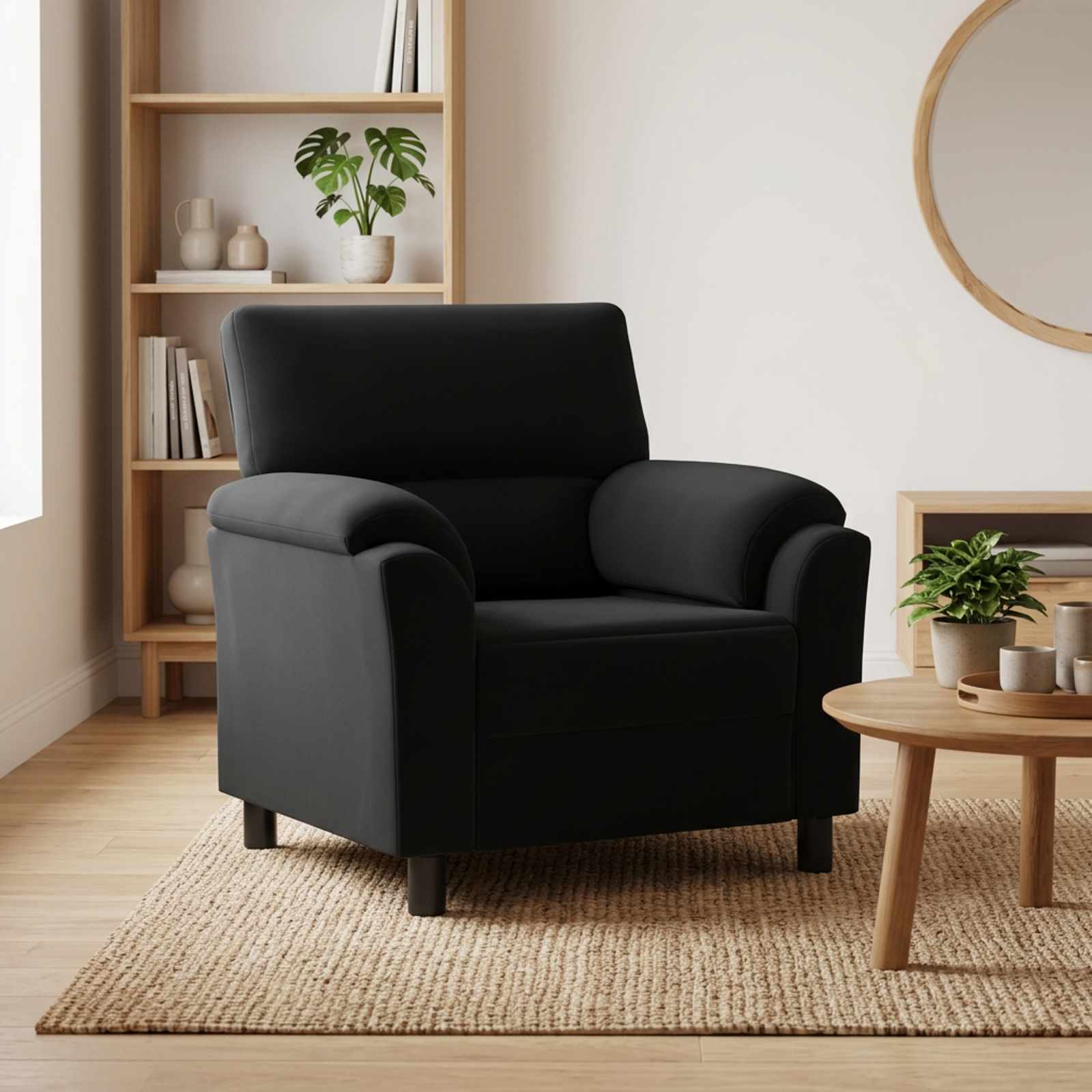 Bank Zwart 94 x 85 x 93 cm fluweel