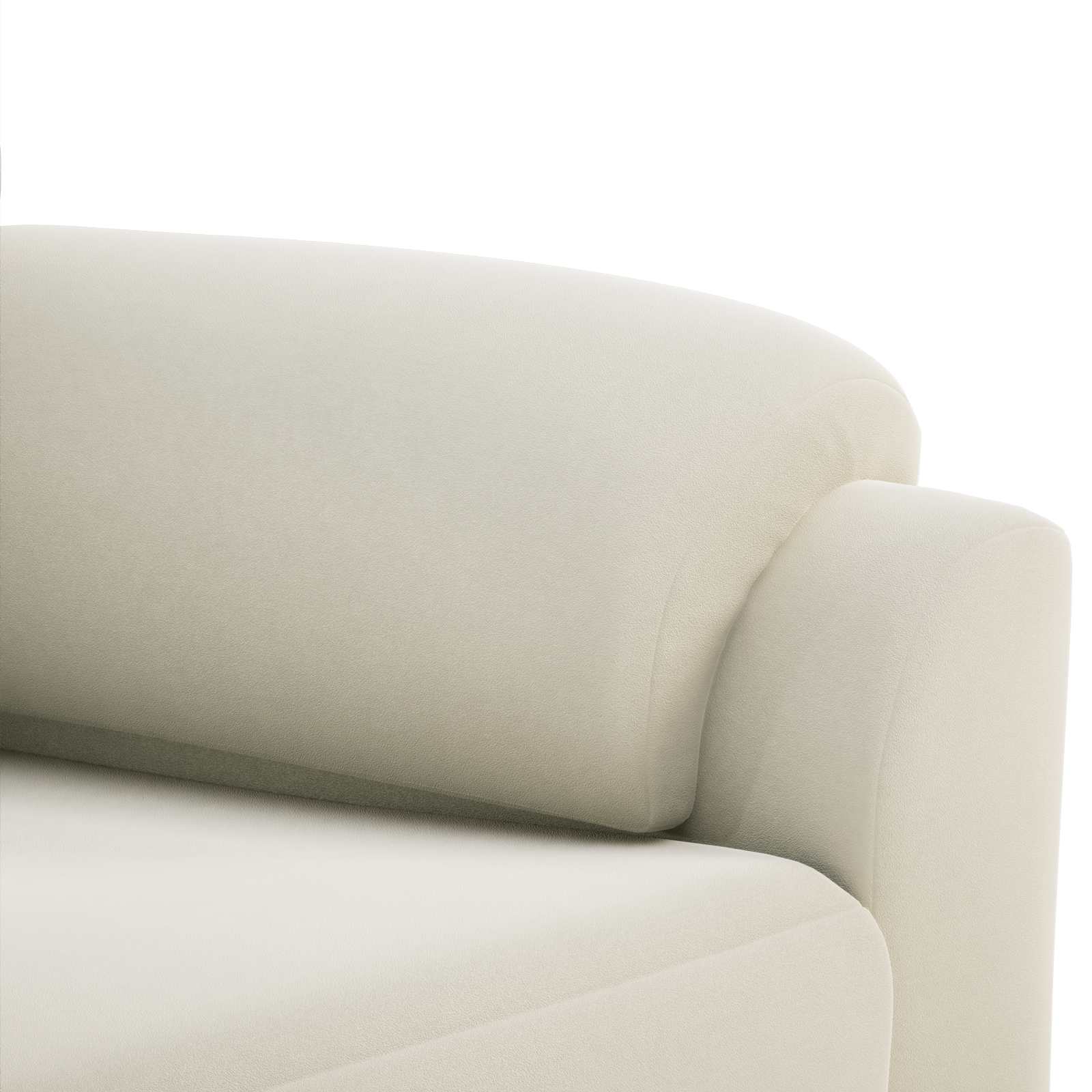 Bank Crèmekleurig 94 x 85 x 93 cm fluweel