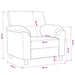 Bank Crèmekleurig 94 x 85 x 93 cm fluweel
