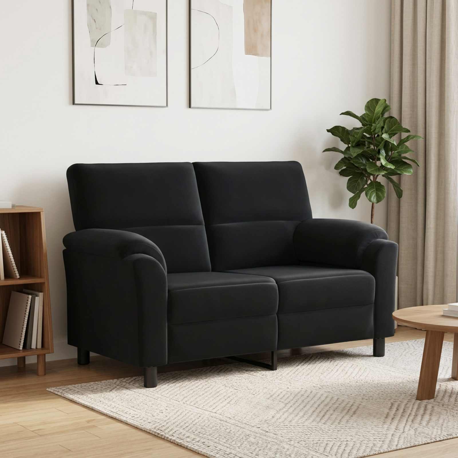 Bank Zwart 154 x 85 x 93 cm fluweel