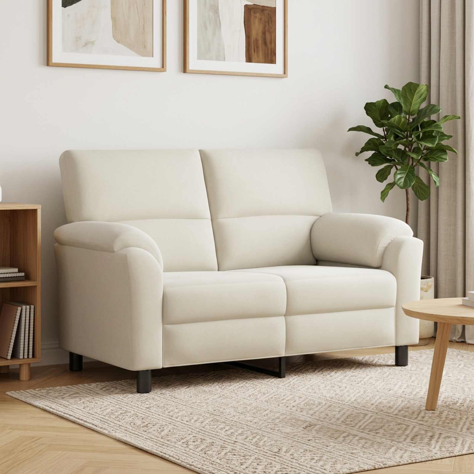 Bank Crèmekleurig 154 x 85 x 93 cm fluweel