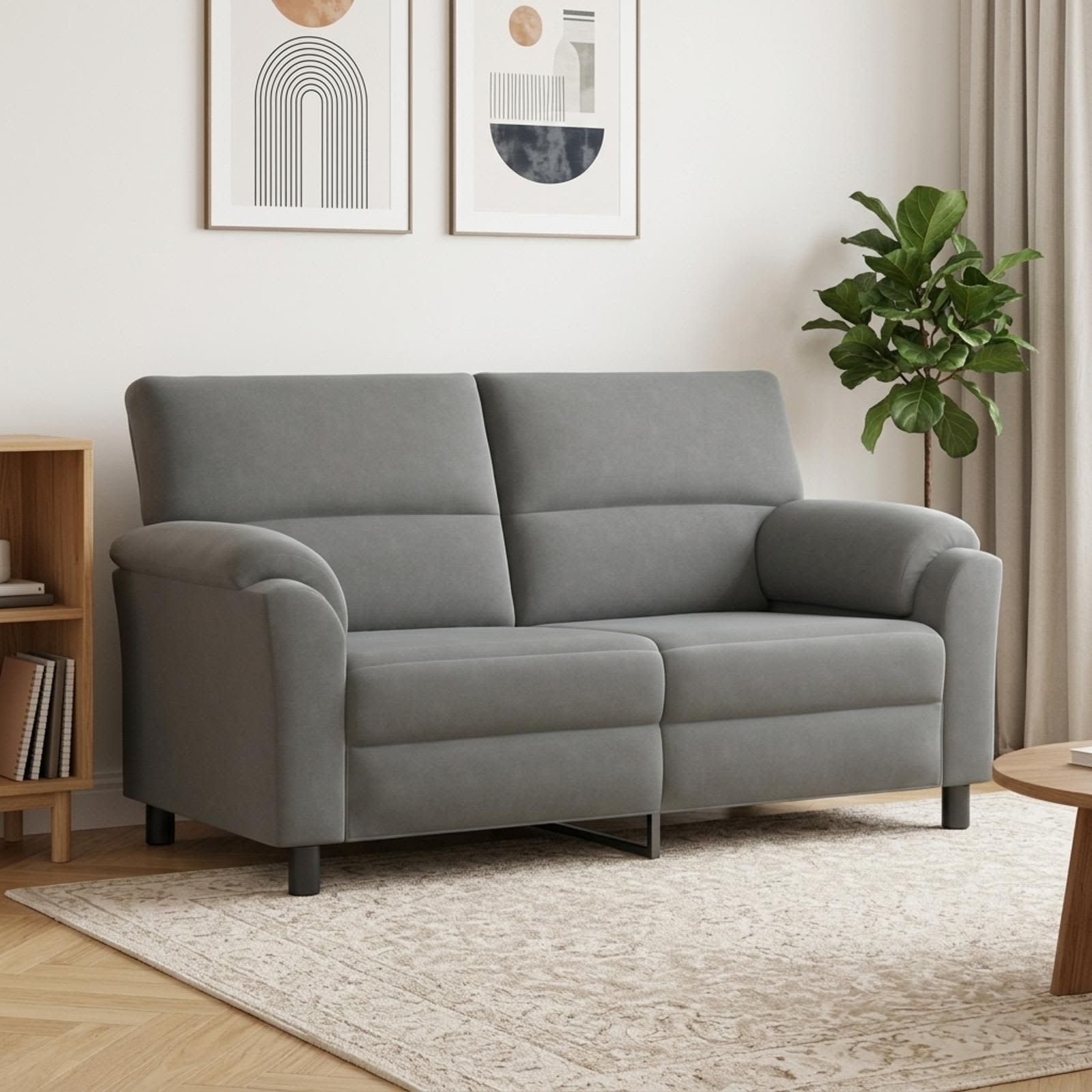 Bank Donkergrijs 174 x 85 x 93 cm fluweel