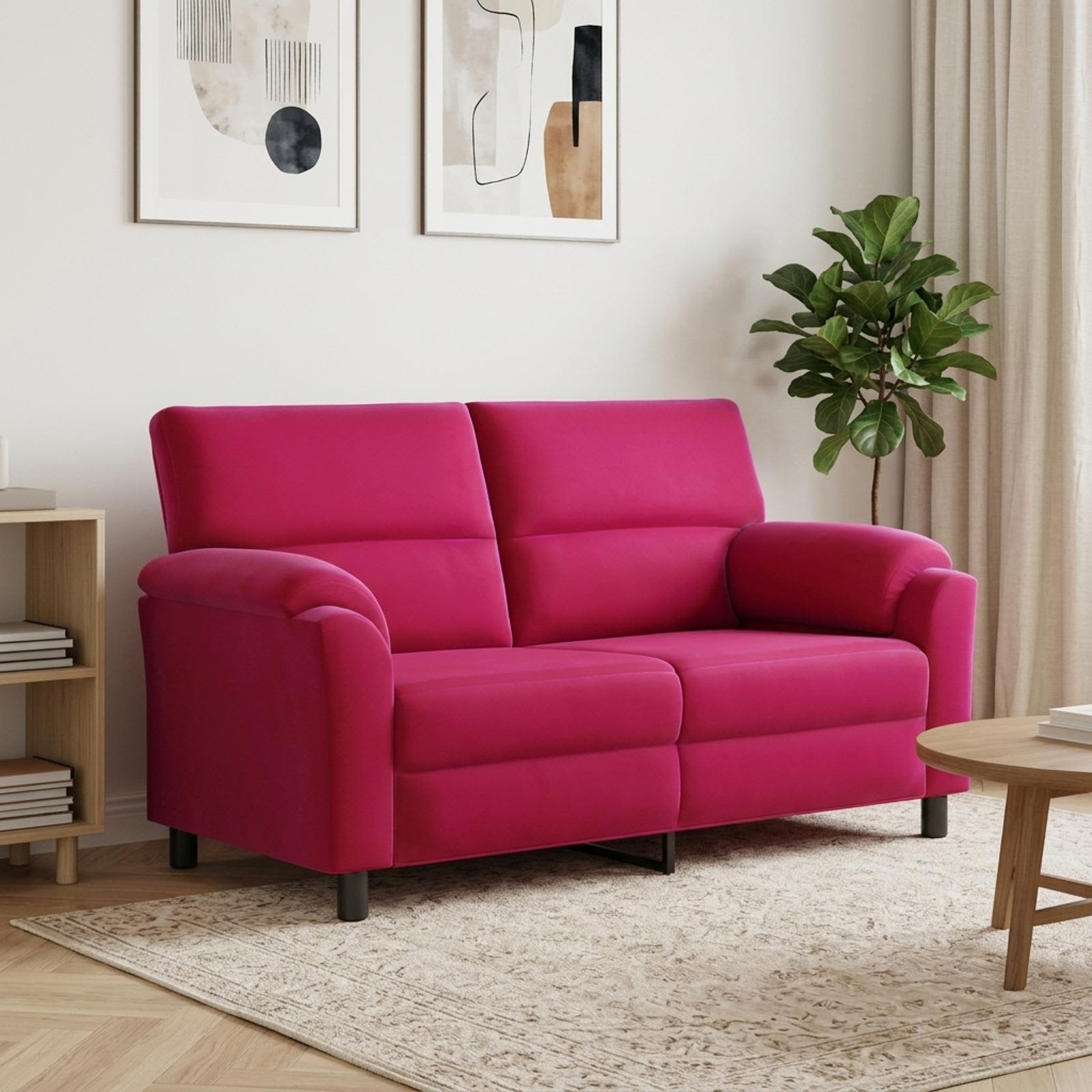 Bank Wijnrood 174 x 85 x 93 cm fluweel