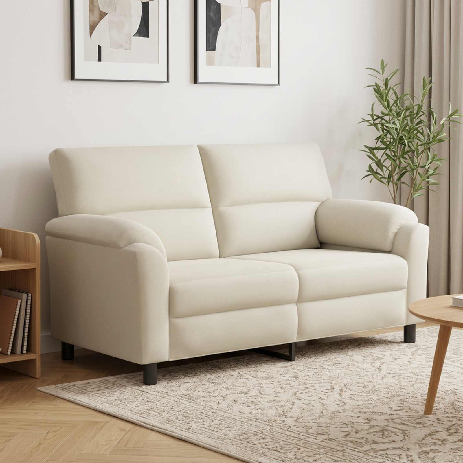 Bank Crèmekleurig 174 x 85 x 93 cm fluweel